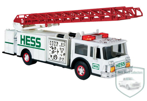 1989_Hess_Toy_Fire_Truck_Bank_With_Red_Ladder_View_1